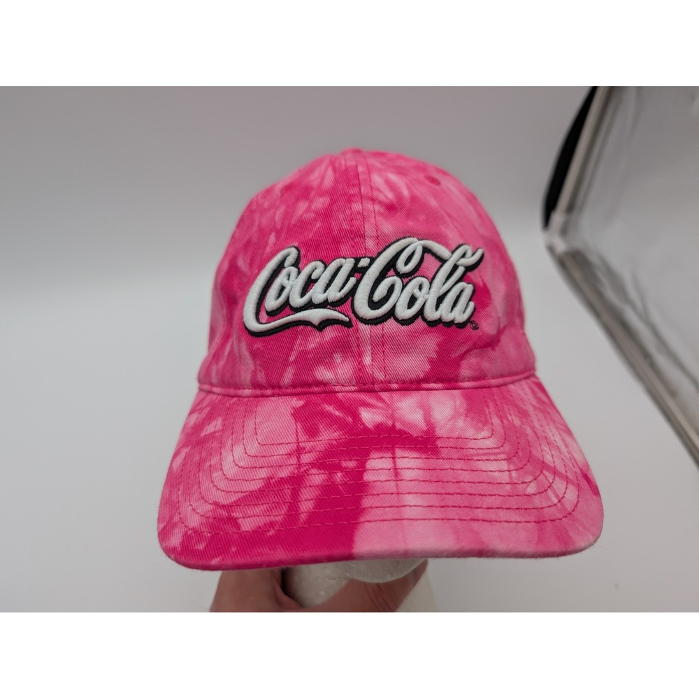American Needle Coca-Cola Pink Tie Dye Baseball Cap Hat Adjustable Strap